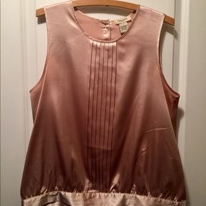Vertigo Paris Silky Champagne Pleated Blouse